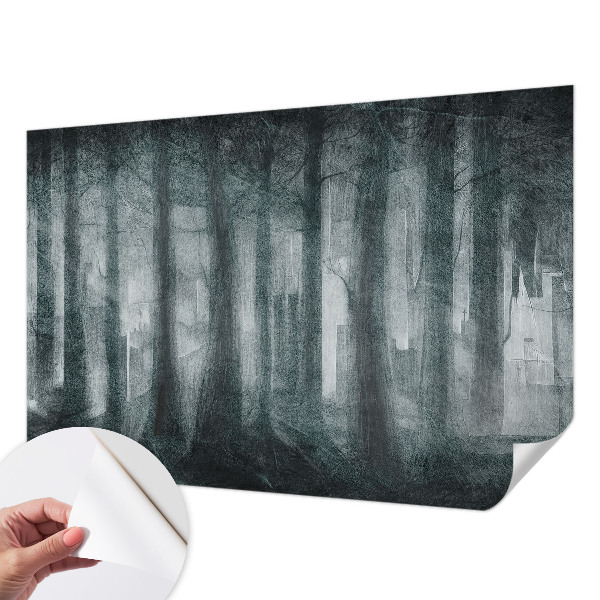 Fototapet barnrum med motiv av en mystisk skog