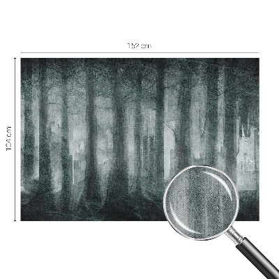 Fototapet barnrum med motiv av en mystisk skog