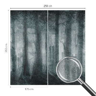 Fototapet barnrum med motiv av en mystisk skog