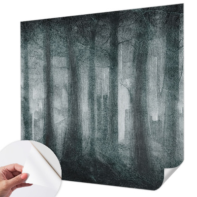 Fototapet barnrum med motiv av en mystisk skog