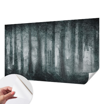 Fototapet barnrum med motiv av en mystisk skog