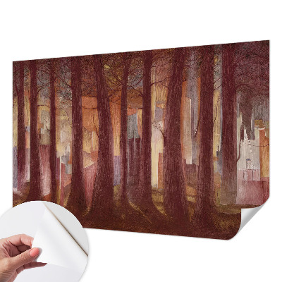 Peel and stick fototapet med motiv av ett mystiskt landskap