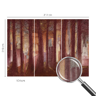 Peel and stick fototapet med motiv av ett mystiskt landskap