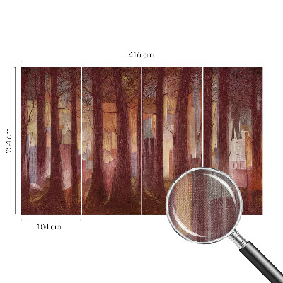 Peel and stick fototapet med motiv av ett mystiskt landskap