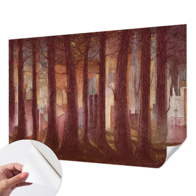 Peel and stick fototapet med motiv av ett mystiskt landskap