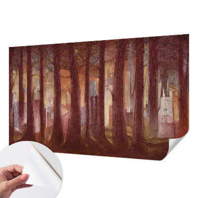 Peel and stick fototapet med motiv av ett mystiskt landskap