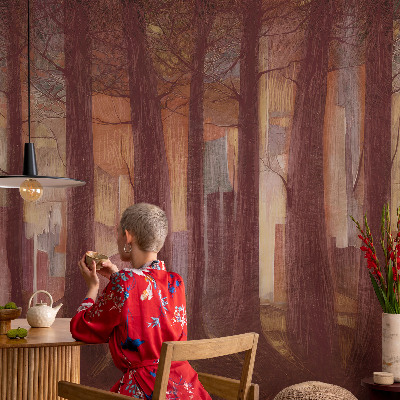 Peel and stick fototapet med motiv av ett mystiskt landskap