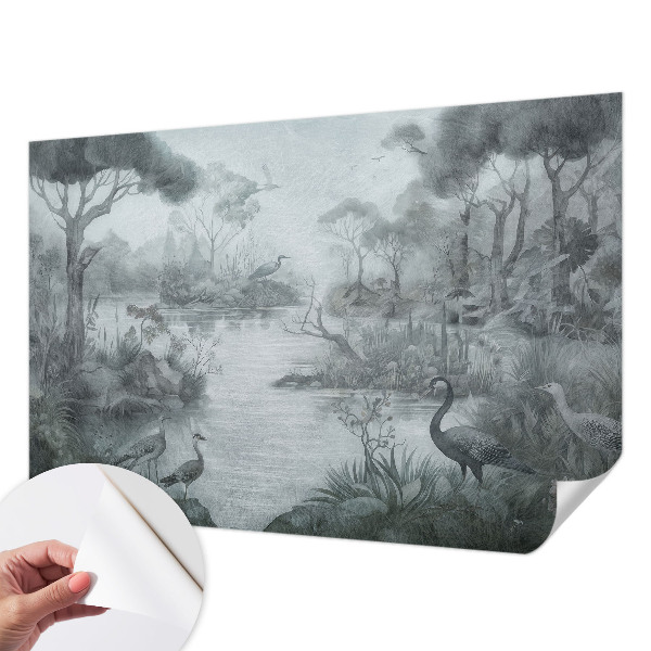 Självhäftande fotovägg med motiv föreställande ett naturlandskap