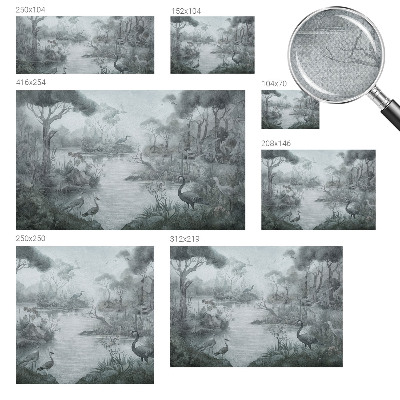 Självhäftande fotovägg med motiv föreställande ett naturlandskap