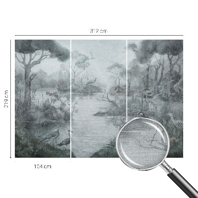 Självhäftande fotovägg med motiv föreställande ett naturlandskap