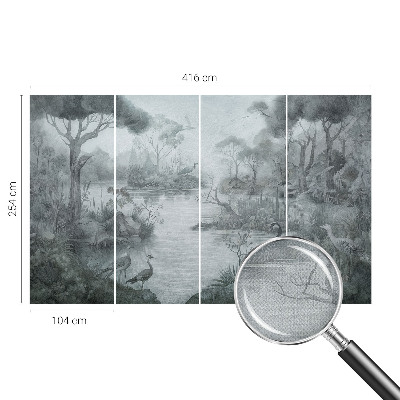 Självhäftande fotovägg med motiv föreställande ett naturlandskap