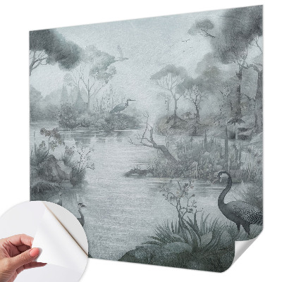 Självhäftande fotovägg med motiv föreställande ett naturlandskap