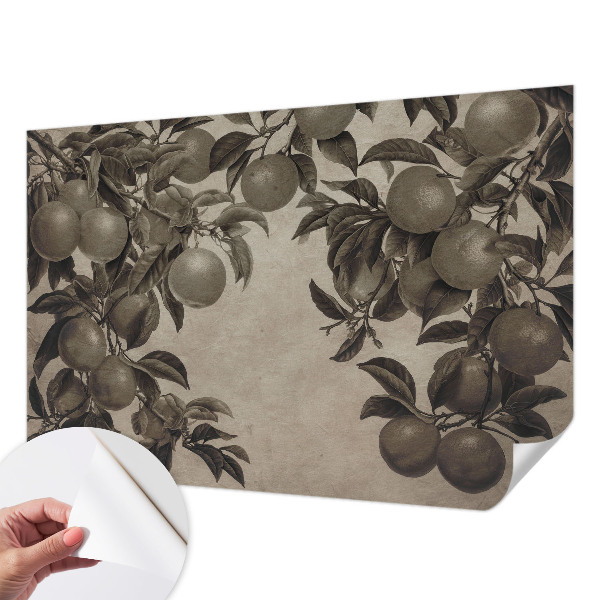 3D fototapet med ett mönster av frukt