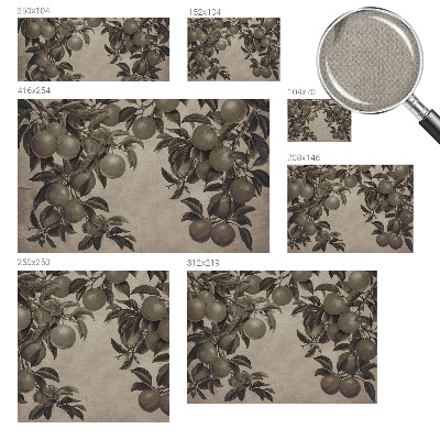 3D fototapet Fruktmönster