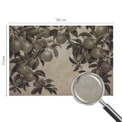 3D fototapet med ett mönster av frukt