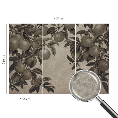 3D fototapet med ett mönster av frukt