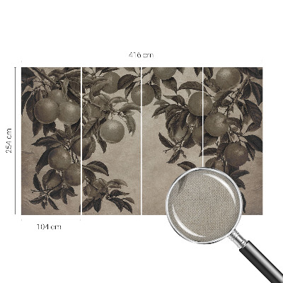 3D fototapet med ett mönster av frukt