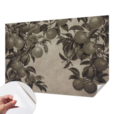 3D fototapet med ett mönster av frukt