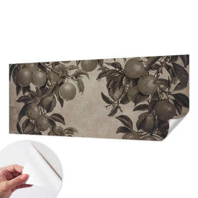 3D fototapet med ett mönster av frukt
