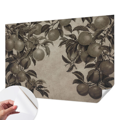 3D fototapet med ett mönster av frukt