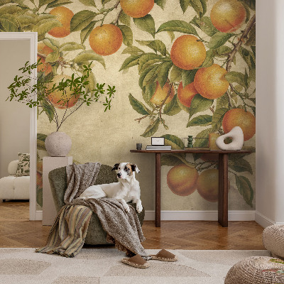 Fototapet barn med motiv av fruktgrenar