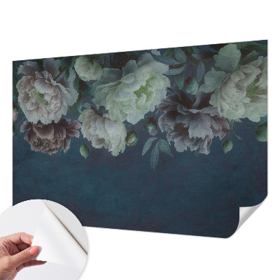 Självhäftande fotovägg med blommigt mönster i elegant design