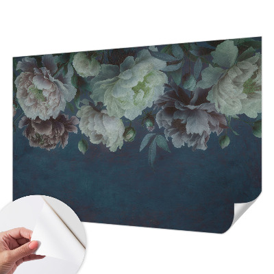 Självhäftande fotovägg med blommigt mönster i elegant design