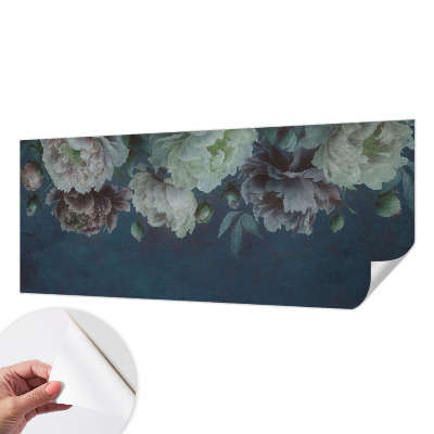 Självhäftande fotovägg med blommigt mönster i elegant design