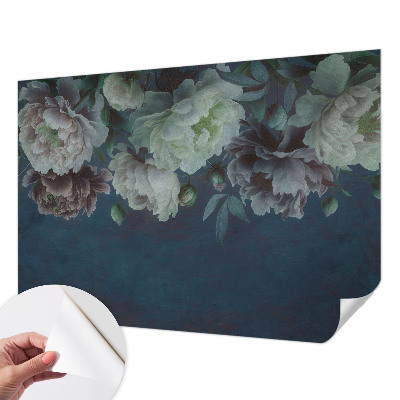 Självhäftande fotovägg med blommigt mönster i elegant design