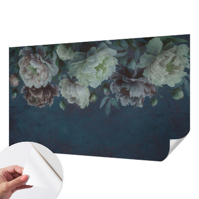 Självhäftande fotovägg med blommigt mönster i elegant design