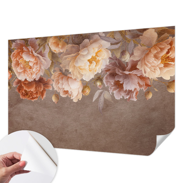 Peel and stick fototapet med blommönster i elegant utförande