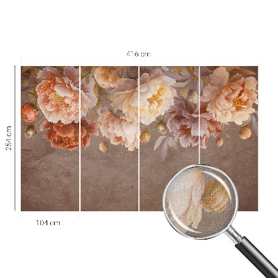 Peel and stick fototapet med blommönster i elegant utförande