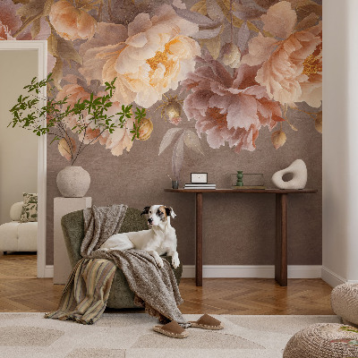 Peel and stick fototapet med blommönster i elegant utförande