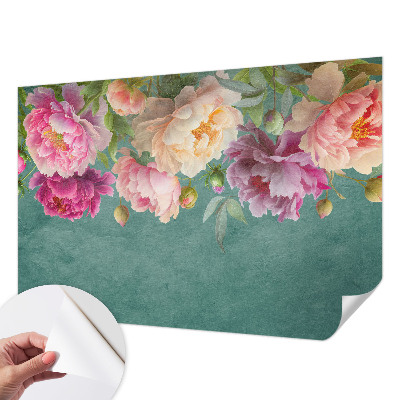 Fototapet för barn med ett blommönster som ger ett mjukt och lekfullt uttryck