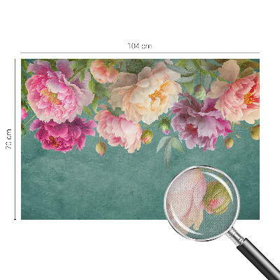Fototapet för barn med ett blommönster som ger ett mjukt och lekfullt uttryck