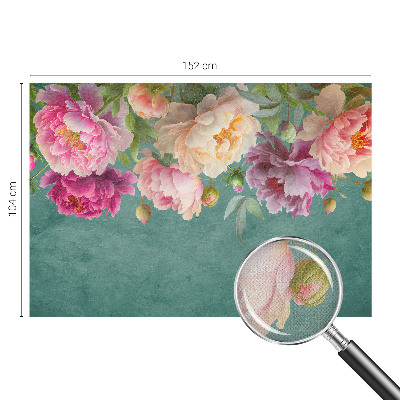 Fototapet för barn med ett blommönster som ger ett mjukt och lekfullt uttryck