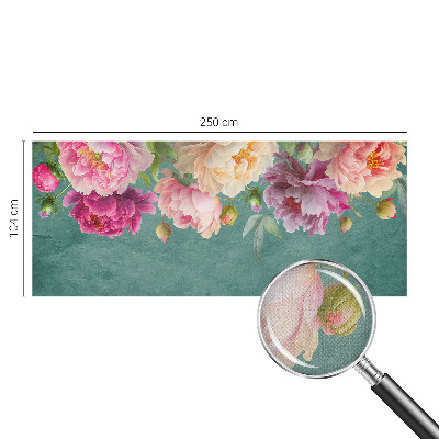 Fototapet för barn med ett blommönster som ger ett mjukt och lekfullt uttryck