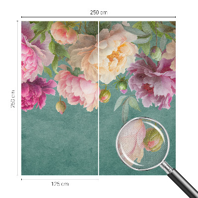Fototapet för barn med ett blommönster som ger ett mjukt och lekfullt uttryck