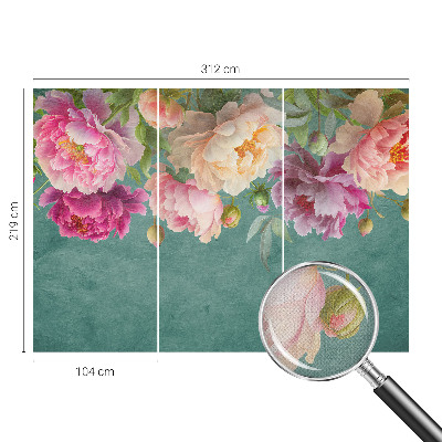 Fototapet för barn med ett blommönster som ger ett mjukt och lekfullt uttryck