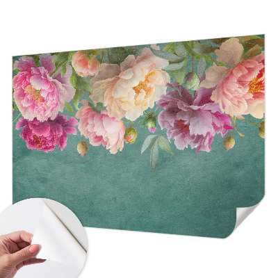 Fototapet för barn med ett blommönster som ger ett mjukt och lekfullt uttryck
