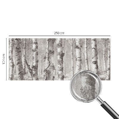 3D fototapet Björkskog