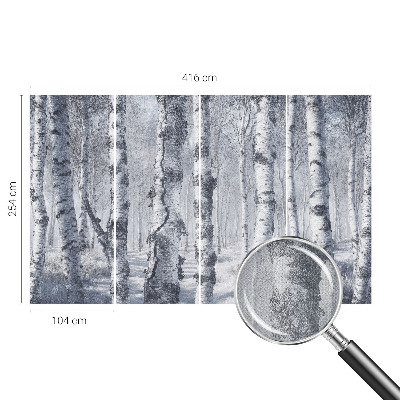 Fototapet barn med frostigt naturmotiv