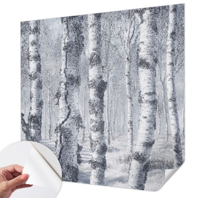 Fototapet barn med frostigt naturmotiv