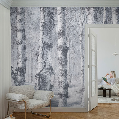 Fototapet barn med frostigt naturmotiv