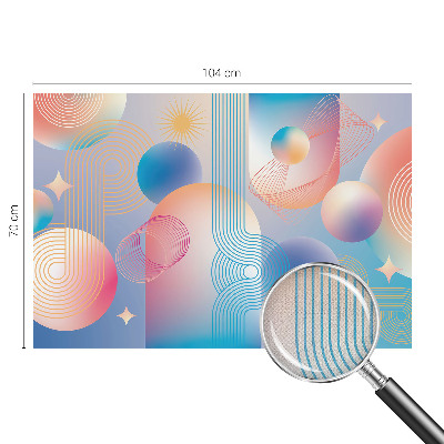 Peel and stick fototapet med färgglad abstrakt design