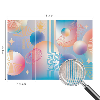 Peel and stick fototapet med färgglad abstrakt design