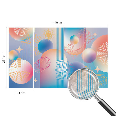 Peel and stick fototapet med färgglad abstrakt design