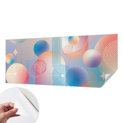 Peel and stick fototapet med färgglad abstrakt design