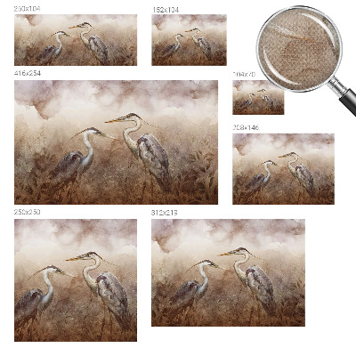 Självhäftande fotovägg Eleganta fåglar