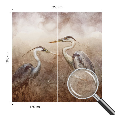 Självhäftande fotovägg Eleganta fåglar